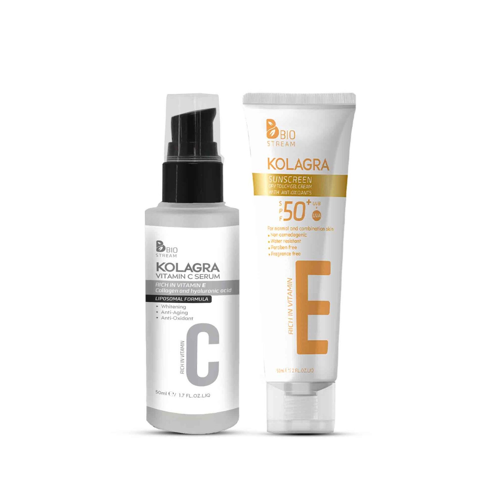 Kolagra Vitamin C Serum + Sunscreen Gel 30ml