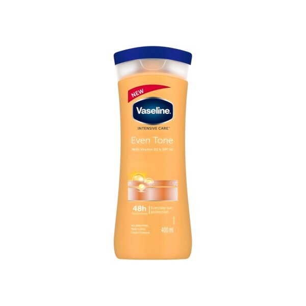 Vaseline intensive care healthy even tone body lotion with vitamin b3 and spf 10 - 400 ml