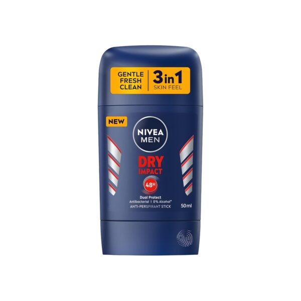 NIVEA MEN Antiperspirant Stick for Men, 48h Protection, Dry Impact, 50ml