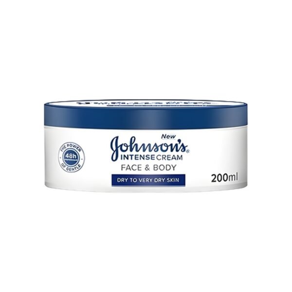 JOHNSON’S Intense Face & Body Cream, Dry to Very Dry Skin, Intense Nourishment, 200ml