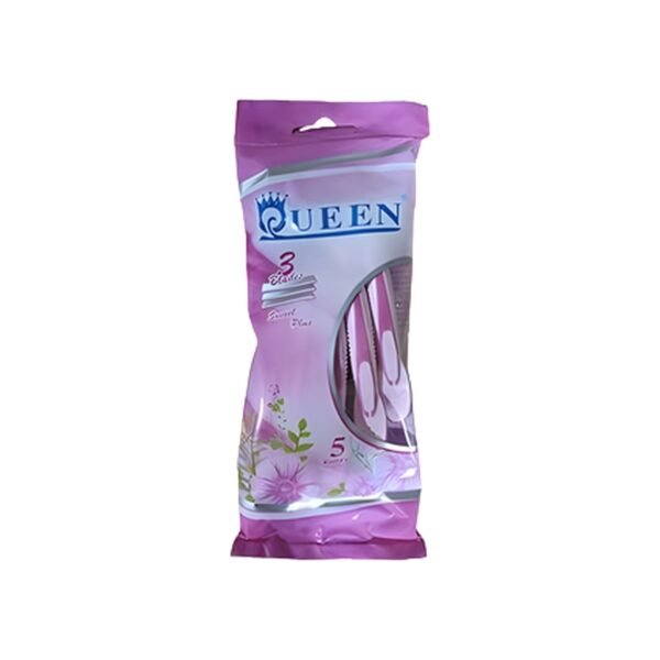 Lord Queen 3 Blade Shaver with Moisturizing Strip and Movable Head for Easy Use Five Machine Pouch