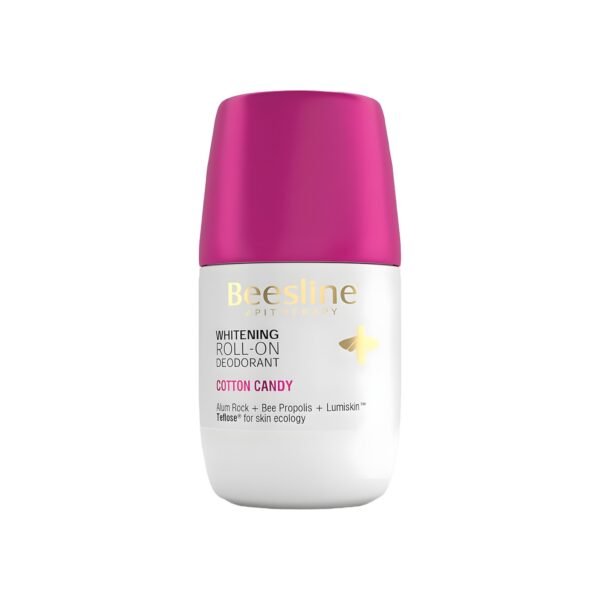 Lebanese Beesline Deodorant Roll On Whitening 50 ml (Cotton Candy) + 1 Free Piece