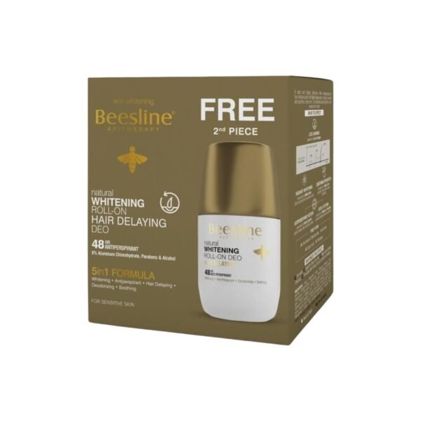 Beesline Hair Delaying Whitening Roll-On Deodorant 48H 2-Piece
