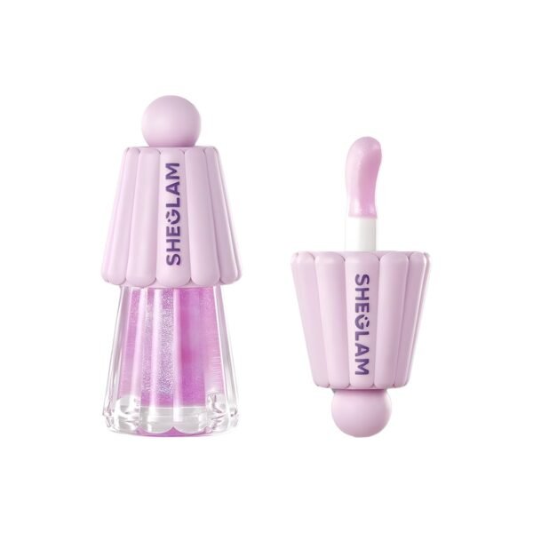 SHEGLAM - Jelly Wow Hydrating Lip Oil with Glitter, Nourishing Formula, Pink Shade (Princess Vibes, 5.5 ml)