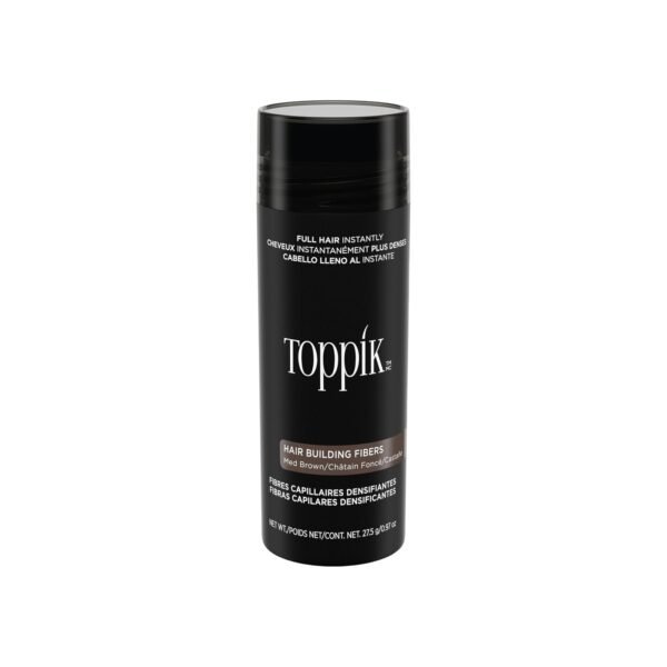 Toppik Hair Building Fibers, Medium Brown, 27.5g | Fill In Fine or Thinning Hair | Instantly Thicker, Fuller Looking Hair | 9 Shades for Men & Women