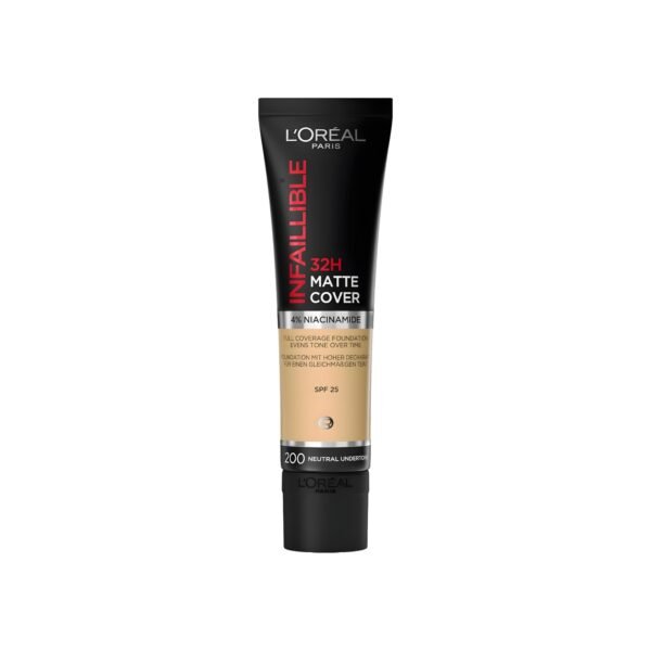 L’Oréal Paris L'Oréal Paris Infaillible 24H Matte Cover Foundation 200 Sable Dore - Oil Control, High Coverage