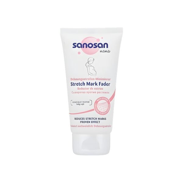 sanosan Stretch Marks Minimiser Clinically Tested - Proven to Reduce Stretch Marks After Pregnancy - Stretch Marks Cream Without Paraffin Oil, Dyes, Silicones, Parabens 75 ml