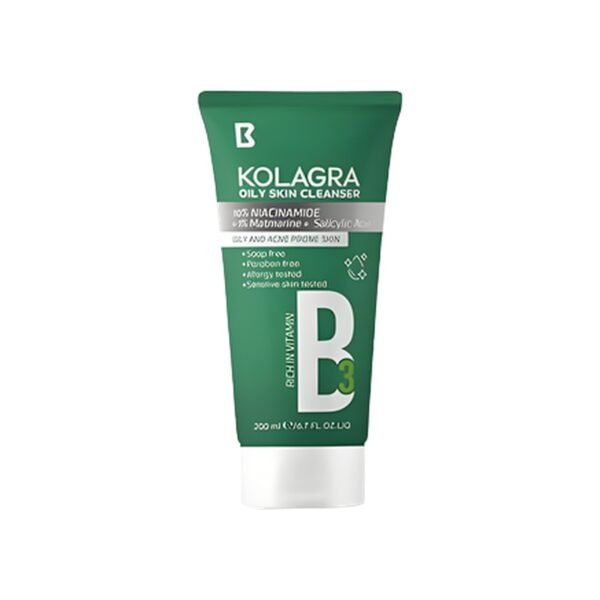 Kolagra Oily Skin Cleanser - Rich In Vitamin B3-200ml