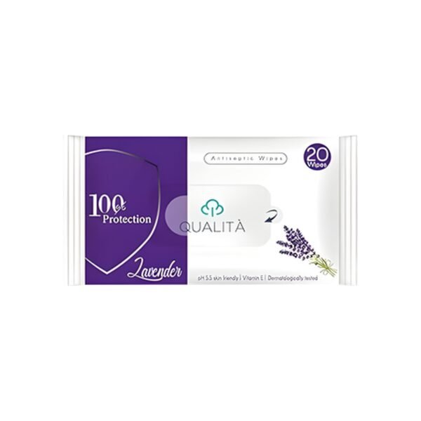 Qualita antiseptic wipes lavander 20 wipes