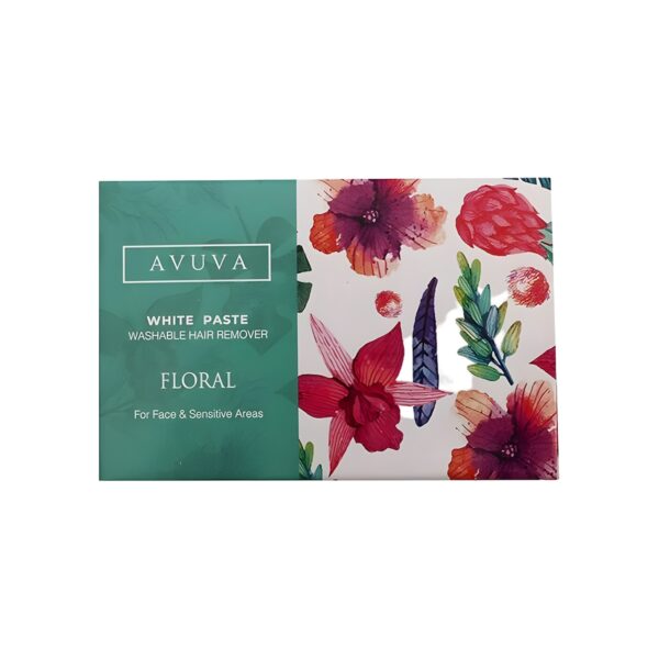 Avuva floral scent white paste washable hair remover face & sensitive areas, 2 packets 100g
