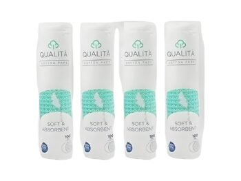 Qualita Double Face Makeup Removal Cotton Pads - 100 Pieces