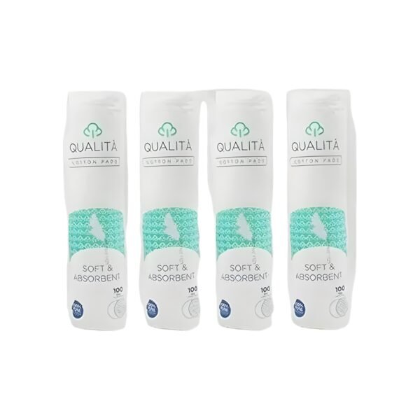Qualita Double Face Makeup Removal Cotton Pads - 100 Pieces