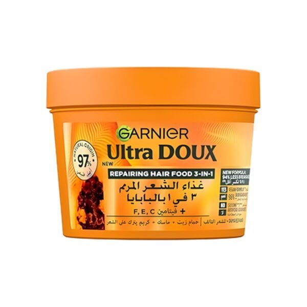 Garnier Ultra Doux Repairing Papaya 3-in-1 Hair, For Damaged Hair, 390 ml