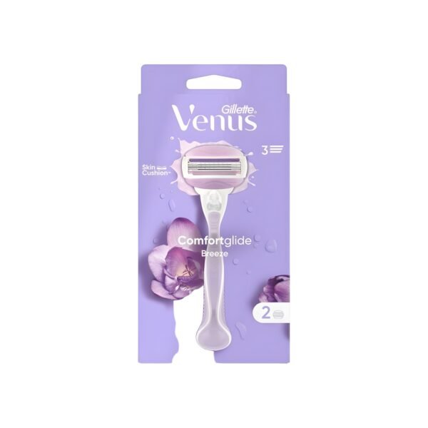 Gillette Venus ComfortGlide Breeze Razor with 2 Cartridges, Pack of 3