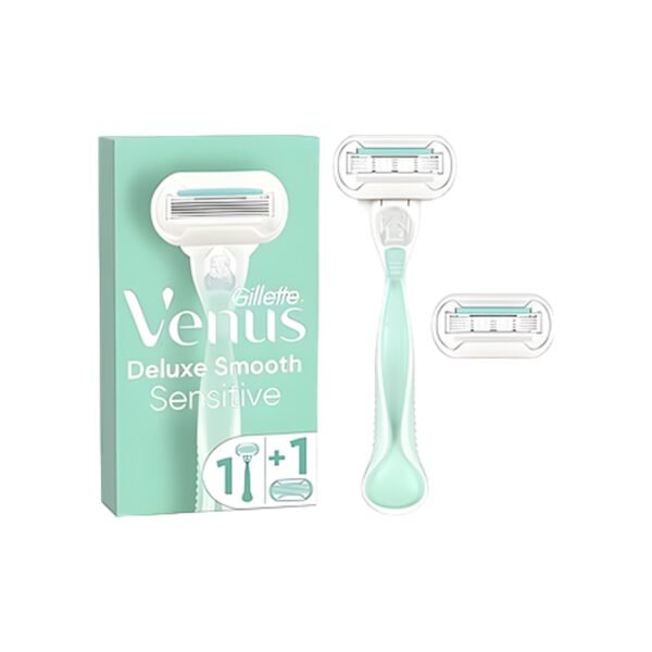 Gillette venus deluxe smooth sensitive handle + 2 blades