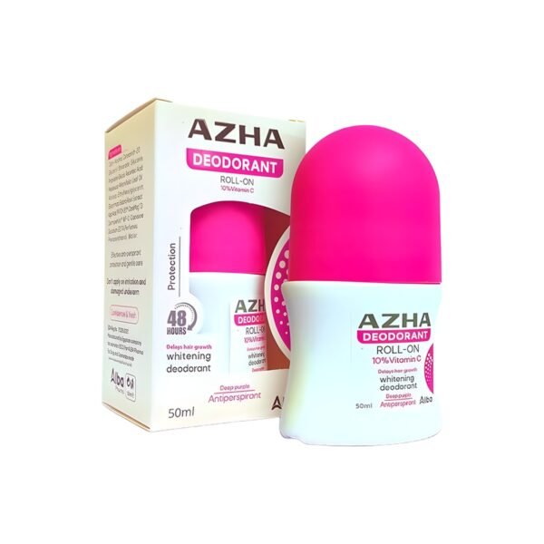 Azha Roll-On Whitening Deodorant Deep Purple Delays Hair Growth 60ml 1+1