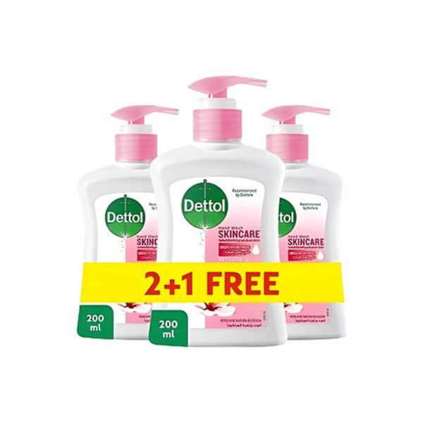 Dettol skincare hand wash, 200ml - set of 3