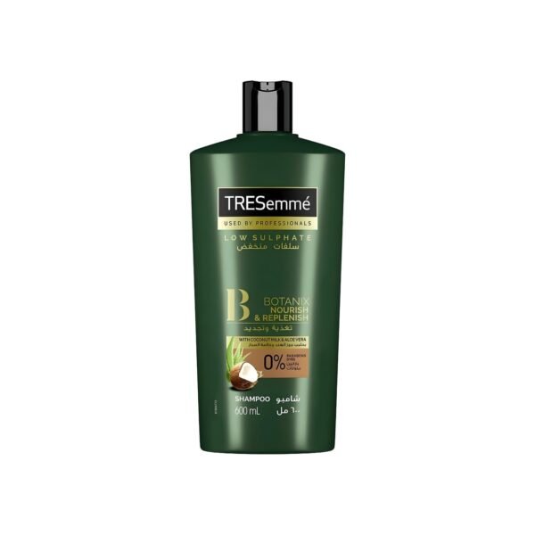Tresemme Botanix Natural Nourish & Replenish Shampoo with Coconut Milk & Aloe Vera for Dry Hair, 600ml