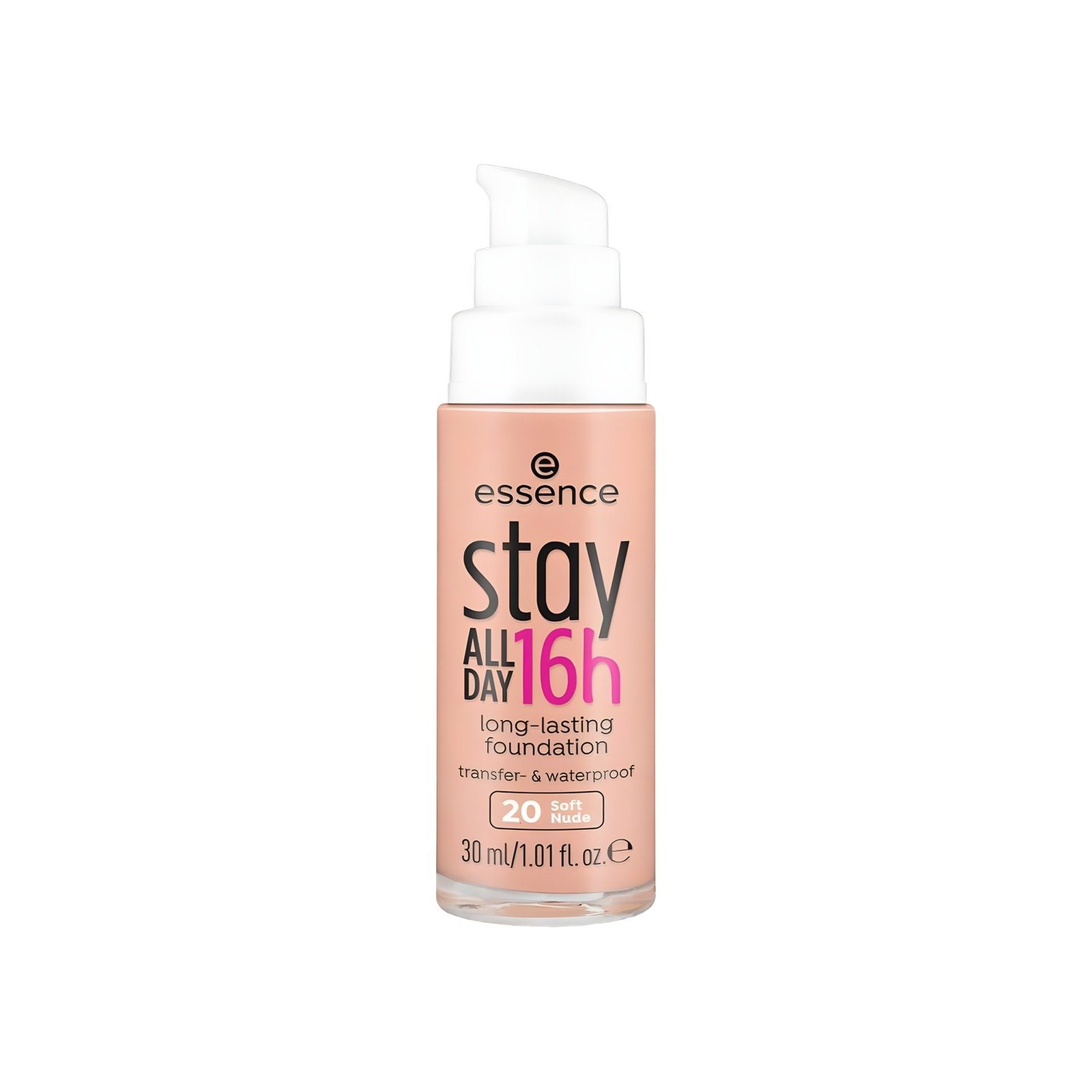 Essence Stay All Day 16 Hours Long Lasting Foundation 30 ml, 20 Soft Nude