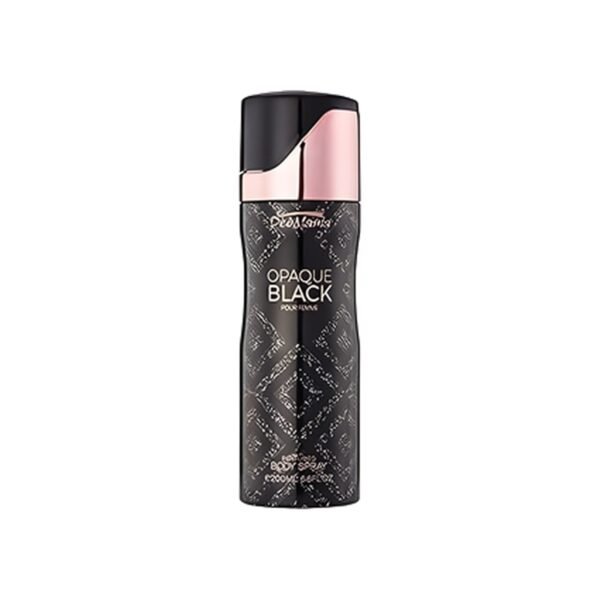 DeoMania Opaque Black Perfumed Body Spray For Women - 200 ml