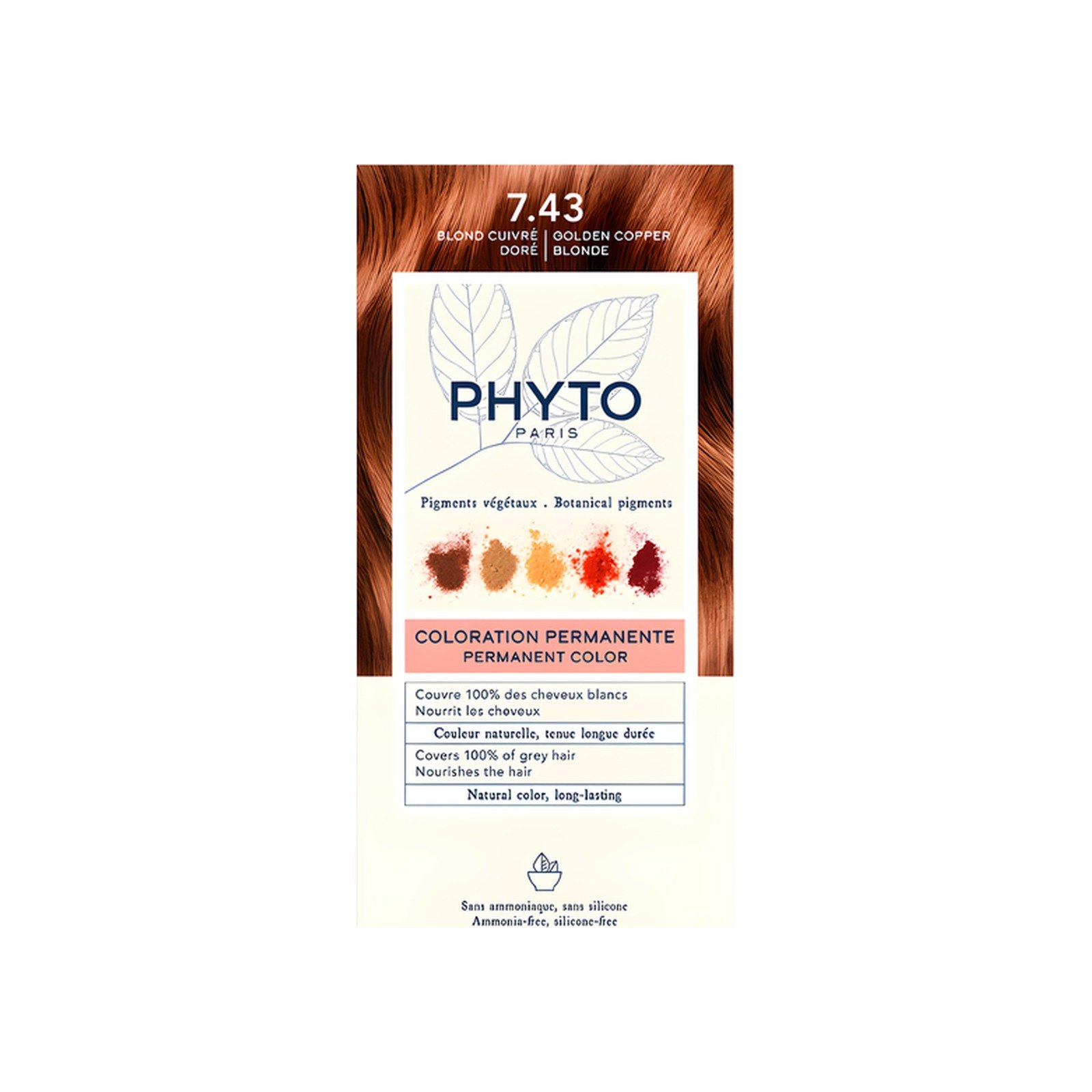 Color Permanent Color - Hair Colour: 7.43 Golden Copper Blond