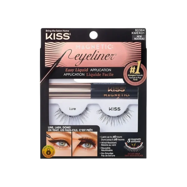 Kiss Magnetic Eyeliner And Eyelash Kit Lure Pack of 2